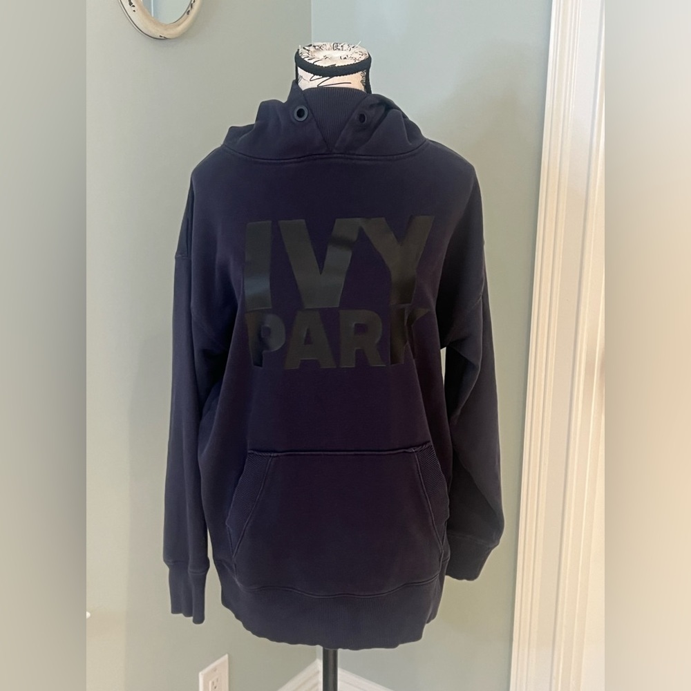 Adidas x Ivy Park Navy & Black Hoodie | XXS | Missing Strings | Like New